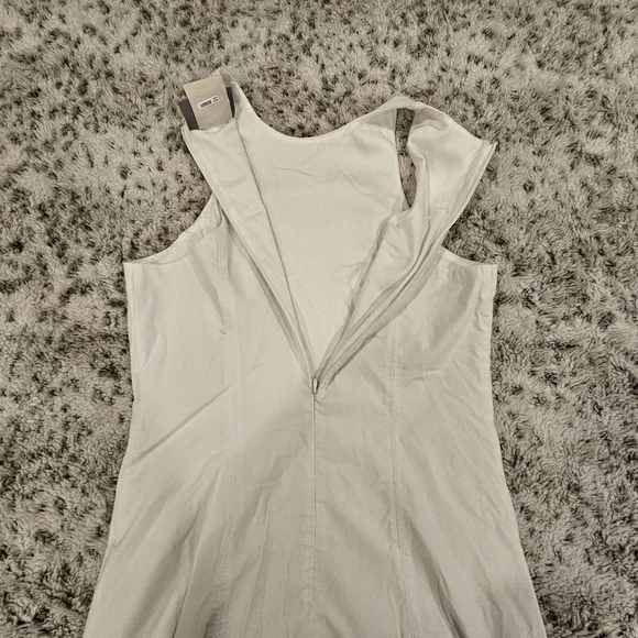 BHLDN SZ Med White Halter Helena Sleeveless Seamed Mini Lined Dress Zip Back - Picture 11 of 13